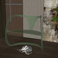 Modern Green Accent Chair With Metal Frame And Indoor Wooden Floor Decor