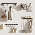 Wall Mounted Hooks for Organizing Coats Bags Hats and Accessories in Home