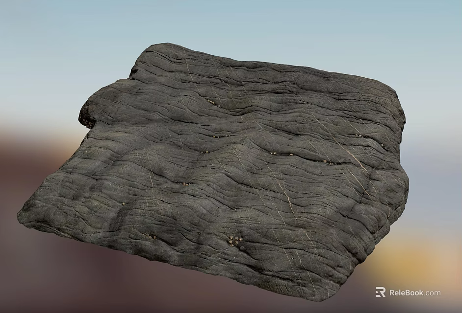 Natural Stone Wood Material With Rustic Textured Surface For Interior Decor 3d model 
