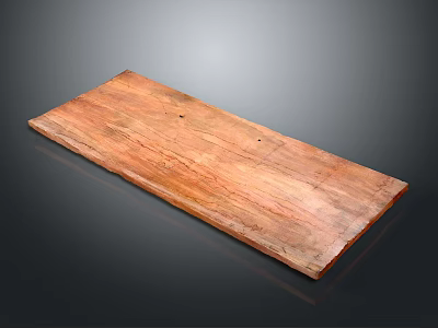 Natural Wooden Plank Supporting Plant Growth For Indoor Greenery Decoration 3d model