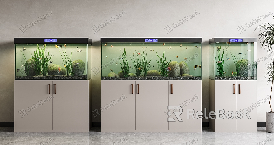 Modern fish tank fish tank aquarium model