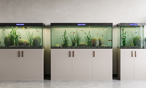 Modern fish tank fish tank aquarium 3d model