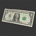 Decorative Ornament Set Featuring One Dollar Bill As Vintage Display Decoration Piece
