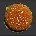 Delicious Hamburger With Sesame Seed Bun Fresh Lettuce Ripe Tomato Melty Cheese And Juicy Patty