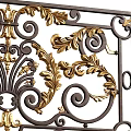 Modern Railing Modern Iron Railing Fence Carved Guardrail 3d model