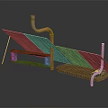 Industrial Rusted Metal Structural Components With Pipes Frames And Sheets