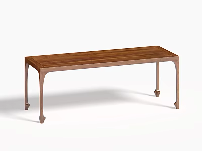 Modern Wooden Tea Table With Sleek Design And Elegant Wooden Legs 3d model