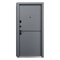Modern Gray Security Door With Durable Lock And Smooth Surface Design 3d model
