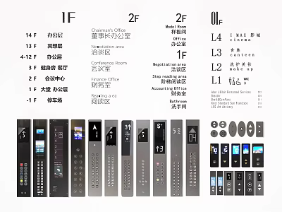 Building Directory And Floor Signage Design With Layouts And Control Panels 3d model