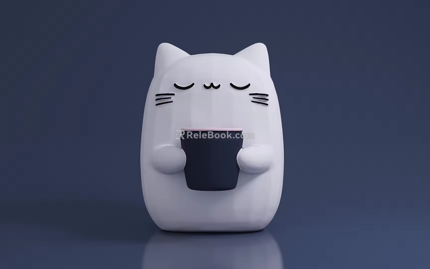 Art ornaments creative cat decoration hand-held beauty Chen props atmosphere scene game animation 3d model