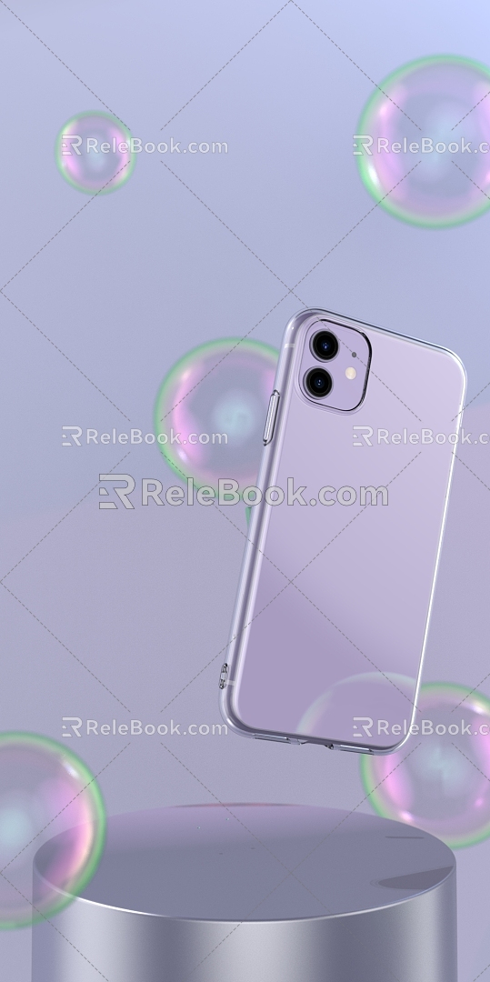 Mobile phone bubble booth 3d model