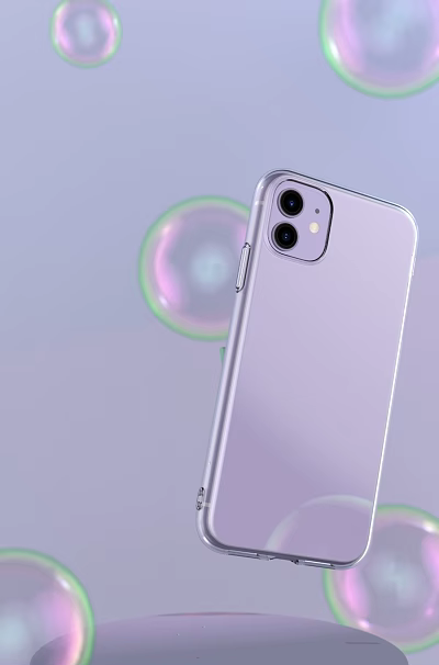 Purple Modern Smartphone Back Side With Dual Camera Setup And Sleek Body Design 3d model