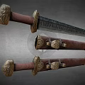 Retro Sword Long Sword 3d model