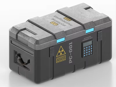 Professional Equipment Case With Grey Black Exterior PC 001 Digital Display Keypad And Blue Indicator Lights 3d model