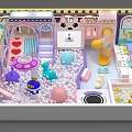 Indoor Kids Playground With Colorful Ball Pit Slide And Mushroom Decorations