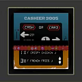 Self Service Payment Terminal With Digital Cost Display Cash Card Options And Red Buttons