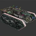 3D Rendered Military Tank Featuring Camouflage Design Heavy Armored Tracked Vehicle