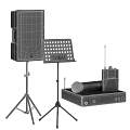 High Quality Professional Wireless Audio Speaker System With Microphone And Stands