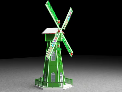 modern windmill 3d model