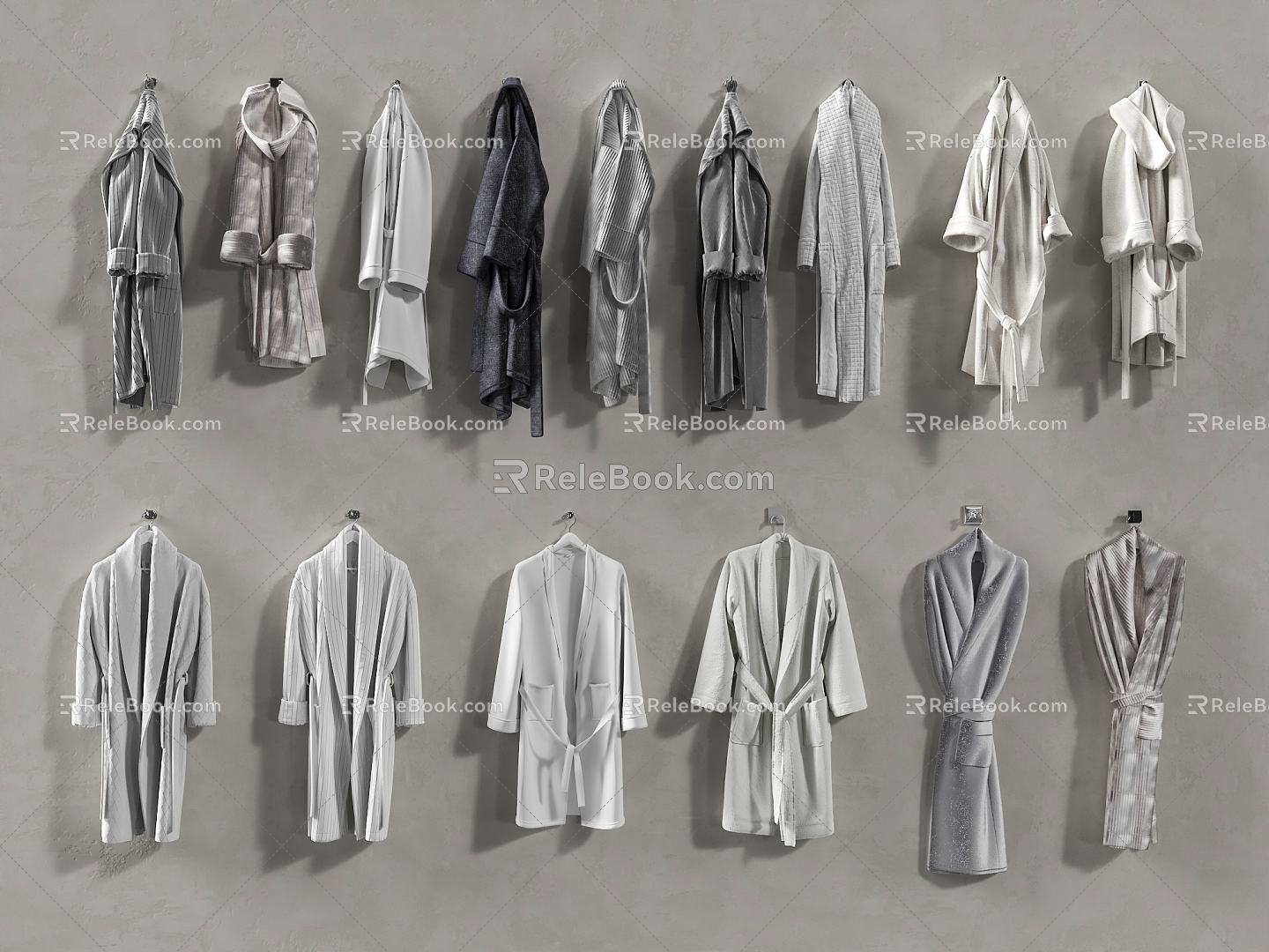 Bathrobe combination 3d model