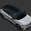 Renault Silver Sleek Crossover SUV With Modern Design And Gold Accents