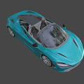 Blue Convertible Sports Car With Sleek Exterior Design And Alloy Wheels