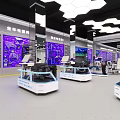 Professional 4S Car Store Spacious Bright Workshop Design With Complete Auto Maintenance Equipment And Display Vehicles