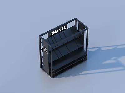 Chanel Black Multi Tier Display Rack for Daily Essentials Storage and Organization 3d model