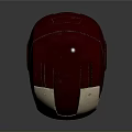 Detailed Iron Man Helmet With Red And Silver Metallic Finish And Blue Illuminated Eyes