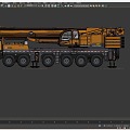 Crane crane large truck crane construction machinery truck crane Xugong QY110K truck crane many details 3d model