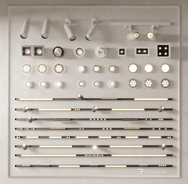 Various Modern Design Downlights and Spotlights for Home Ceiling Lighting 3d model