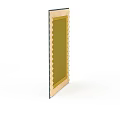 Elegant Decorative Mirror With Yellow Surface And Scalloped Frame For Home Decor