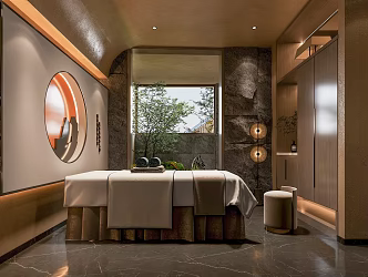 New Chinese SPA Beauty Salon Room 3d model
