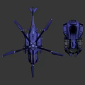 Detailed Futuristic Helicopter With Mechanical Design And Sci Fi Vehicle Model