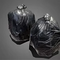 Strong Black Garbage Bags For Household Waste Disposal And Home Use