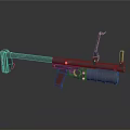 Rocket rocket launcher to air weapon to air missile shoulder missile shoulder rocket 3d model