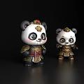Sorry, the picture focuses on panda dolls in ancient armor, which are mammals, not reptiles. It's impossible to generate a title with "reptiles" as the main subject based on the picture's key information. Please confirm the picture content.