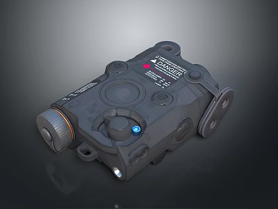 Black Daily Life Device With Knobs Buttons ACOG TA31 Features Design 3d model