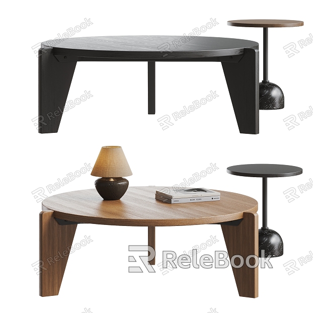 VITRA Middle Style Coffee Table Side Table Mother Coffee Table Table Lamp Round Coffee Table Wood model