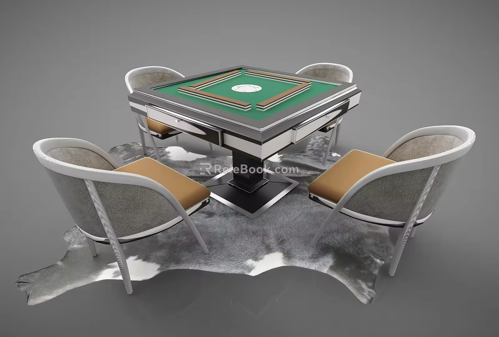 Modern Mahjong Table and Chair Mahjong Table 3d model