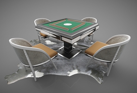 Modern Mahjong Table and Chair Mahjong Table 3d model