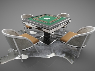 Modern Mahjong Table and Chair Mahjong Table 3d model