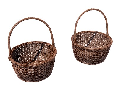 New Chinese Style Other Ornaments Rattan Bamboo Basket Woven Flower Basket Rattan Vegetable Basket Fruit Basket Storage Basket 3d model