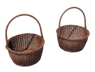 New Chinese Style Other Ornaments Rattan Bamboo Basket Woven Flower Basket Rattan Vegetable Basket Fruit Basket Storage Basket 3d model