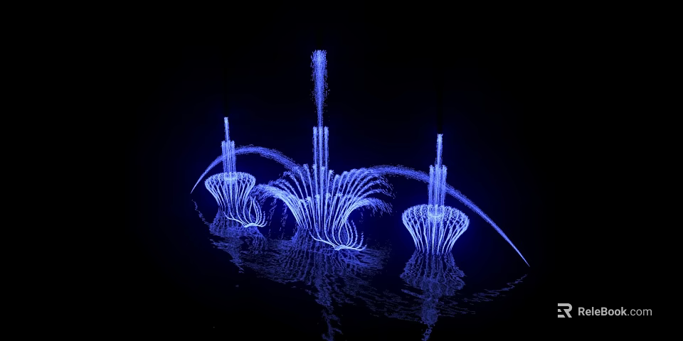 Illuminated Urban Road Infrastructure With Street Lights And Reflective Signage 3d model 