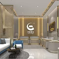 Elegant Jewelry Store Interior Design With Luxury Display Cases Gold Accents And Marble Flooring