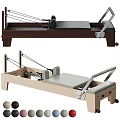 Pilates Reformer Fitness Equipment With Wooden Frame Adjustable Platform And Spring System