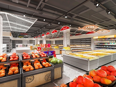 Modern Supermarket 3d model