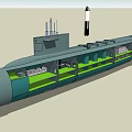 Advanced Military Submarine Design Featuring Periscope Propulsion System And Reinforced Hull Structure