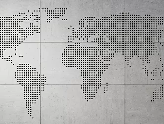 Modern background wall Perforated background wall 3d model